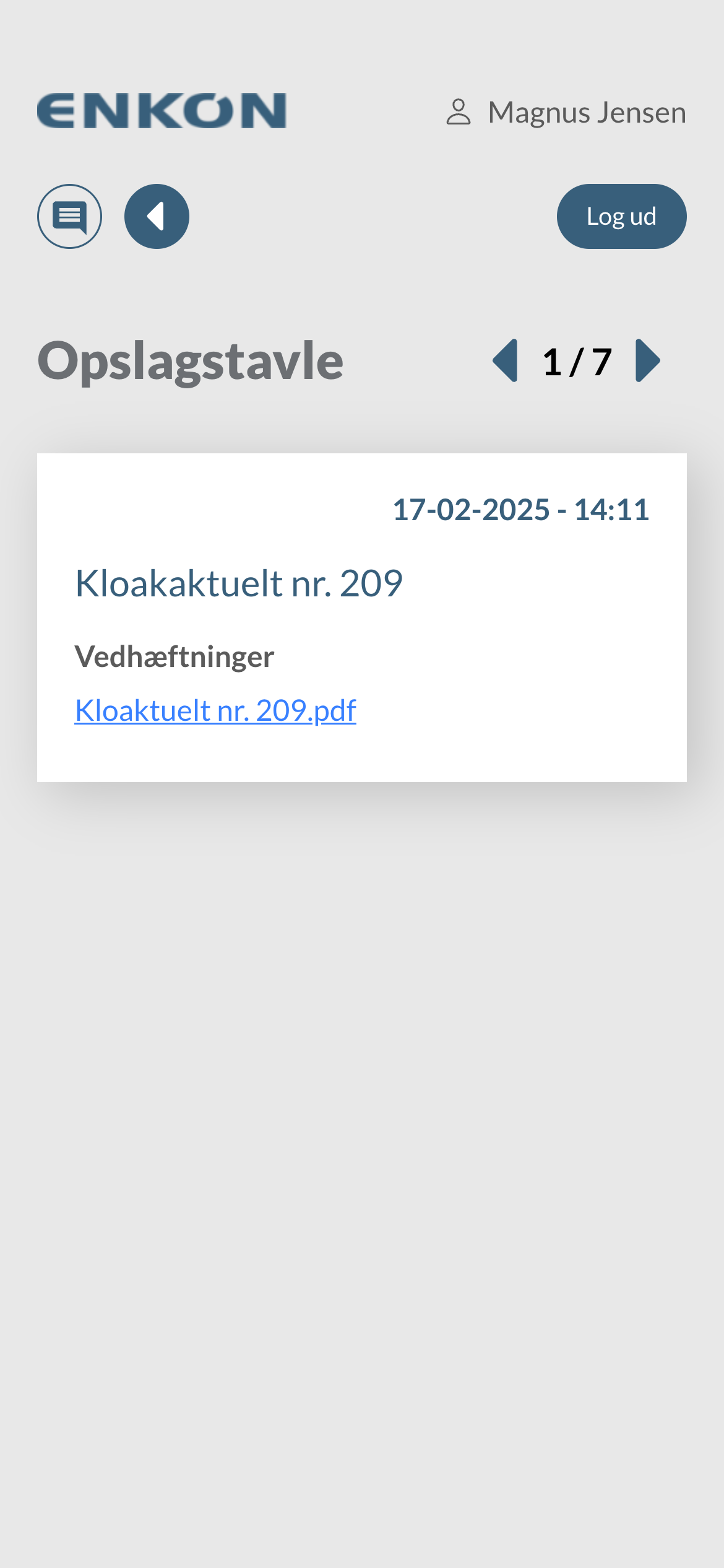 Opslagstavle og beskeder