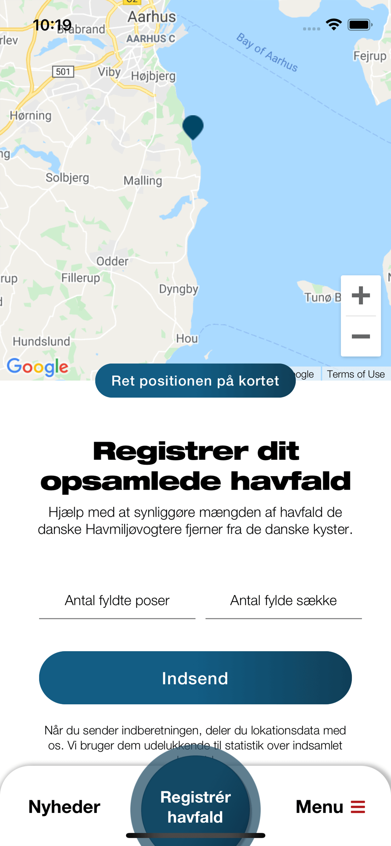 Registrering af havaffald